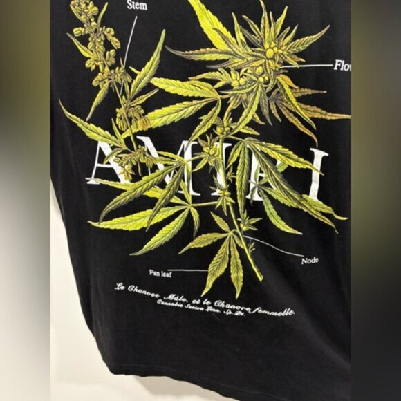 AMIRI Cannabis Logo Black Tee - Picture 9 of 10